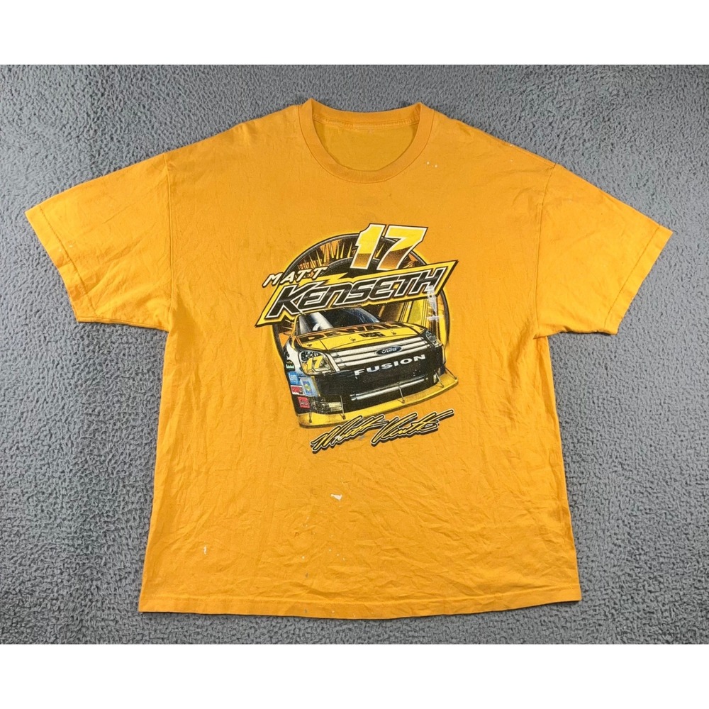 NASCAR T-Shirt Men 2XL Matt Kenseth 17 DeWalt Racing Ford Thrashed Gorpcore VTG